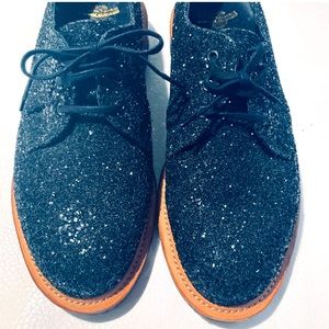 DR MARTENS Lester Glitter Sparkly Oxford Style Shoes, Size 7